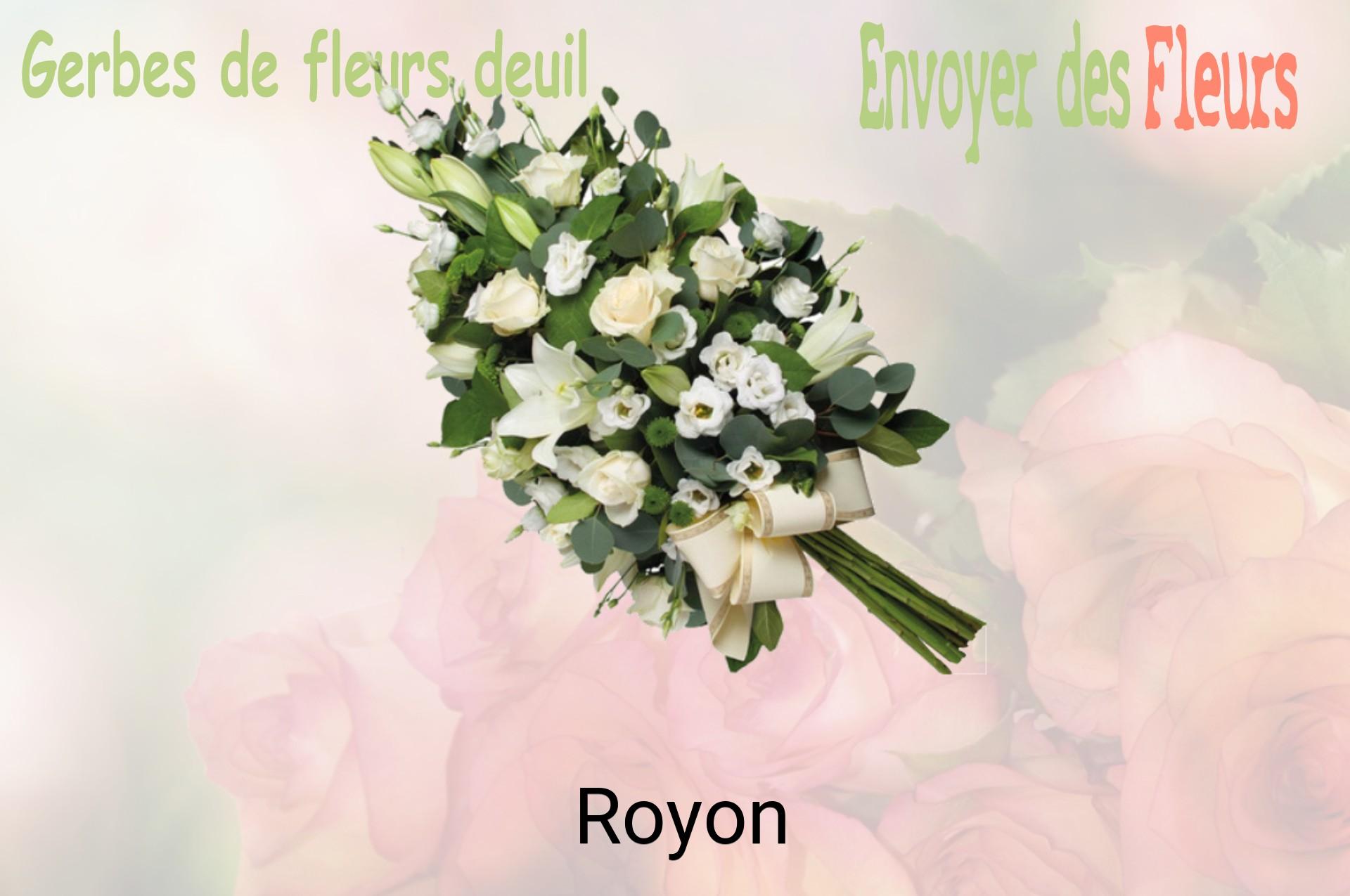 Gerbe de fleurs de deuil livrée à Royon